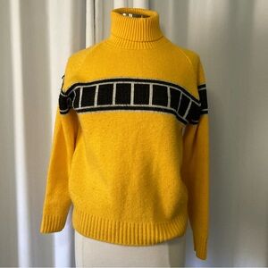 Vintage 70s Yamaha by Molly Yellow Turtleneck Acrylic Sweater